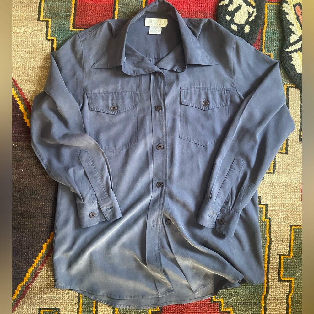 Vintage silk button up shirt